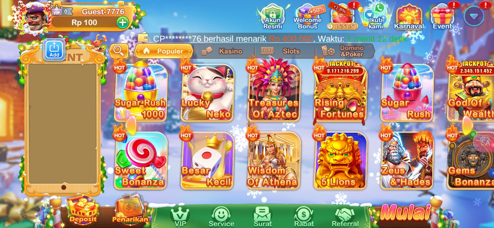 Pilihan game slot online terbaik dengan jackpot besar di 0525.